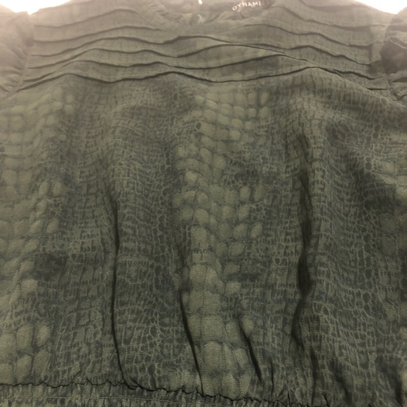 Dynamite Snakeprint Shirred Waist Dress - Picture 2 of 3